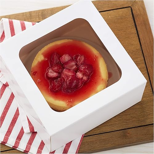 Miniatura 4 de Wilton Cajas blancas para dulces con ventanas, soportes perfectos para regalar y transportar mini pasteles o galletas caseras, 9 piezas