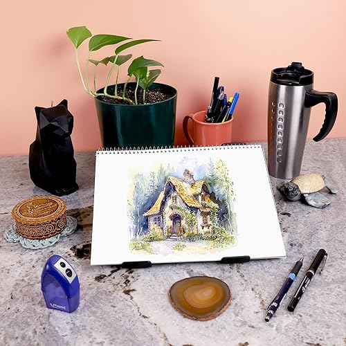 Vista 31 de BambooMN Soporte universal de bambú para libros de cocina, lectura, teléfono celular, arte, partituras, tableta, portátil y plegable con inclinación