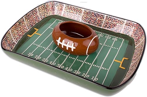 Football Stadium Chip And Dip Serving Set - Thumbnail 4