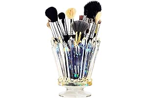 Amethyst Crystal Makeup Brush Holder: Perfect Organizer and Gift