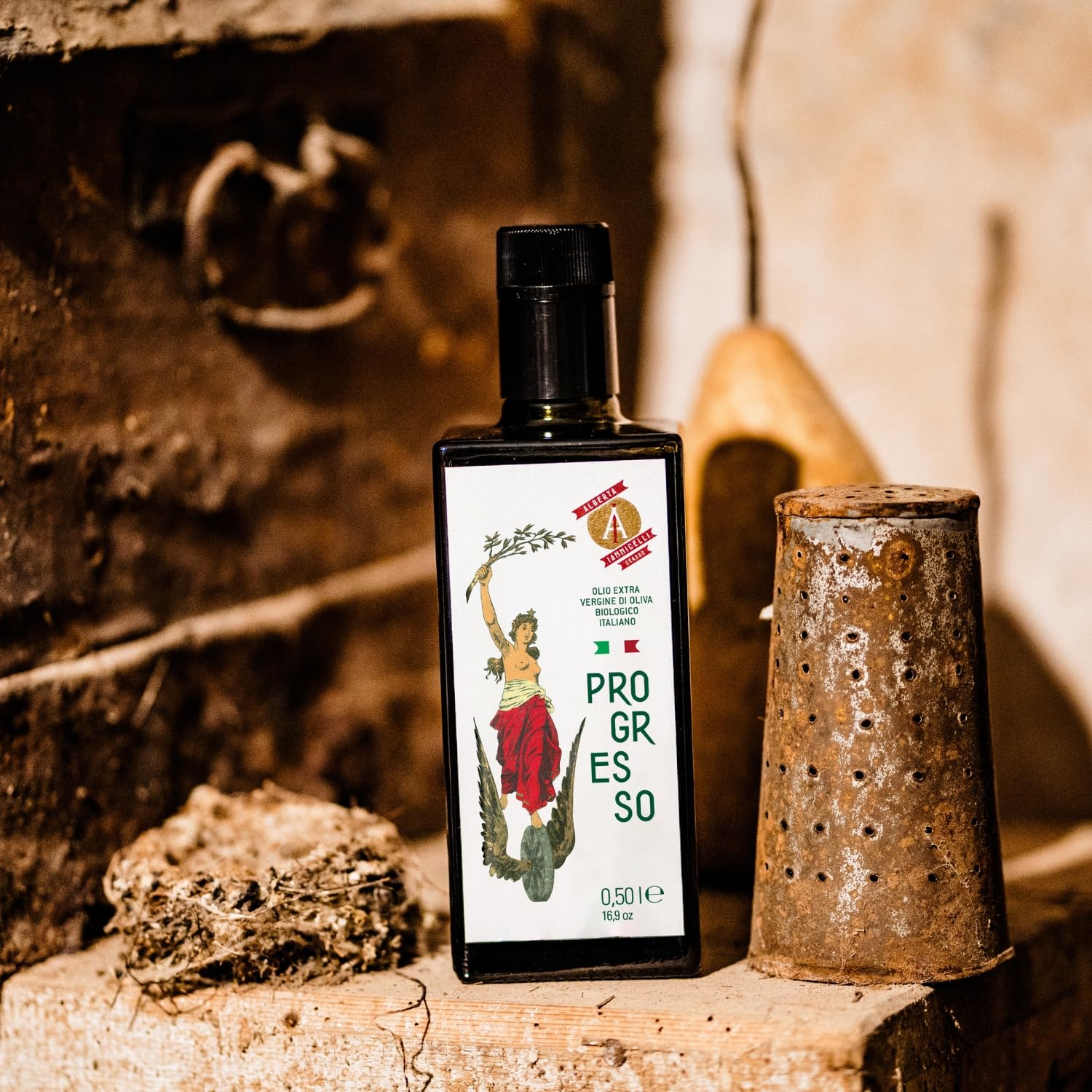 Alberta Iannicelli Olio Extra Vergine di Oliva Biologico Italiano – Estratto a Freddo Filtrato Fruttato Intenso - Sensazione di Piccante – Senza Pesticidi - 100% Made in Italy di Ceraso (500 ml)