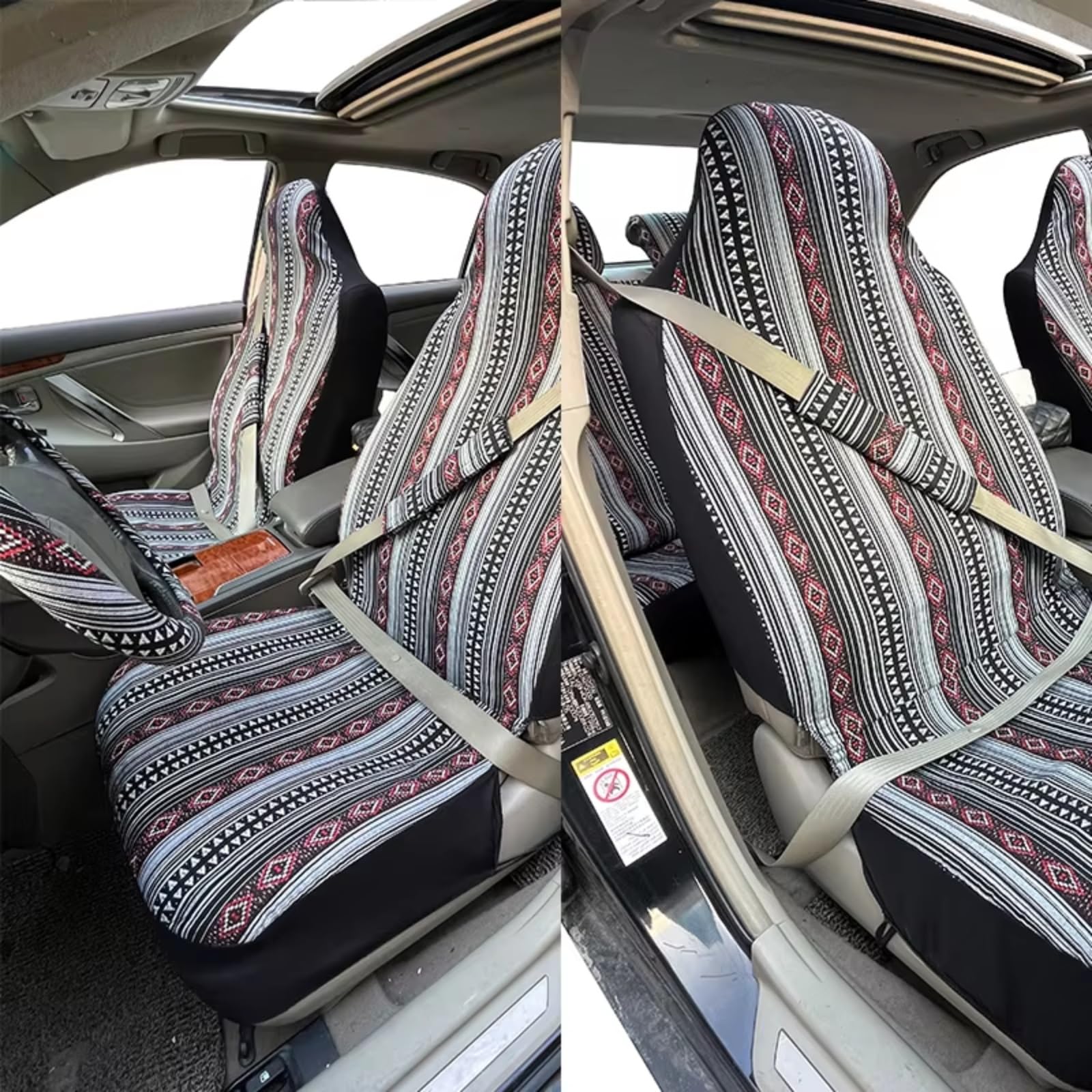 Coprisedili Auto Universali Coprisedili Per Auto Set Coprisedili Universali Coprivolante Coprisedile Universale(7 pcs set Type C)