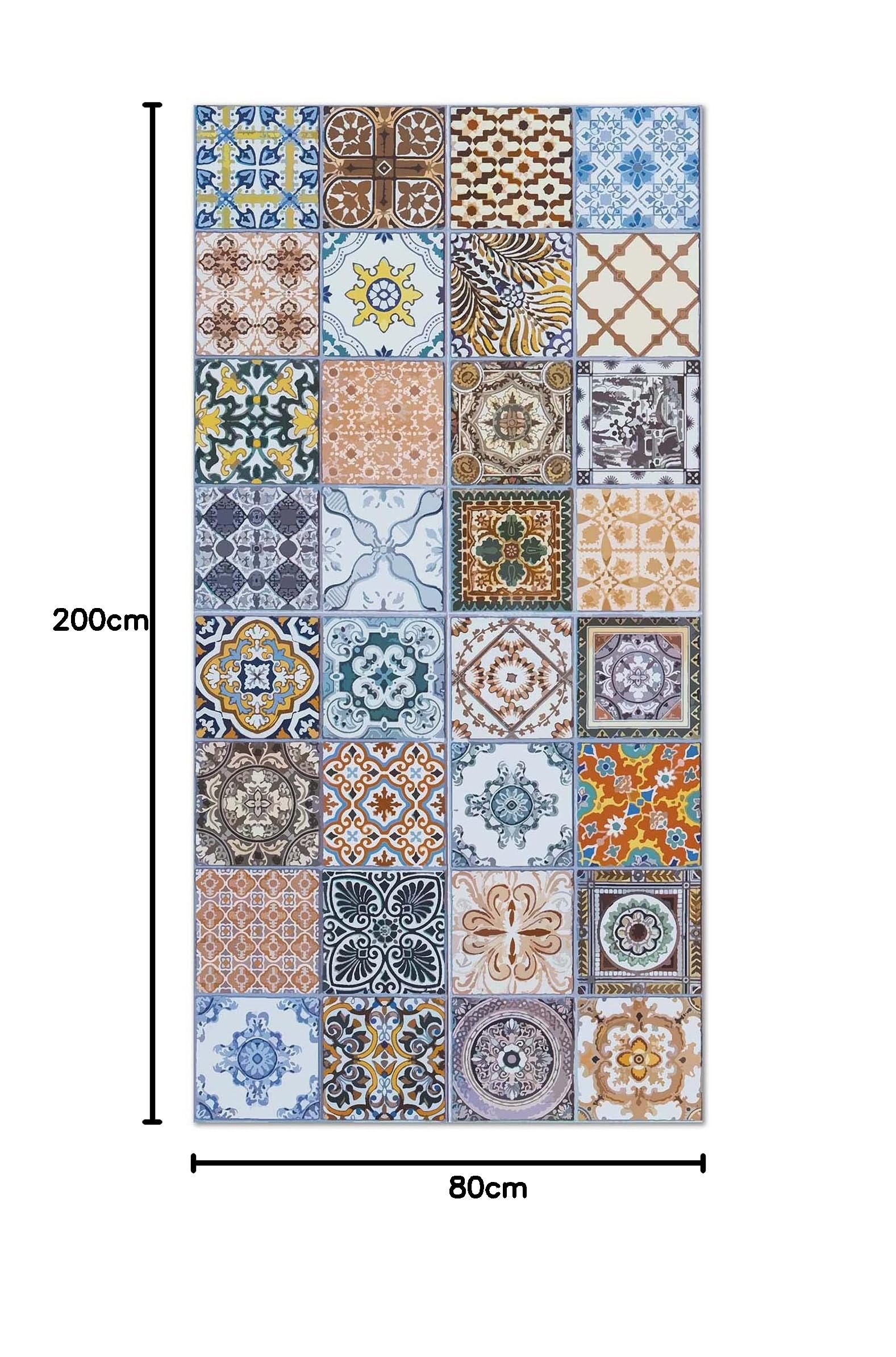 Panorama Alfombra Vinílica - Modelo Hidráulica Níjar Original 80x200 cm - Varios tamaños - Decoración Hogar, Cocina, Salón