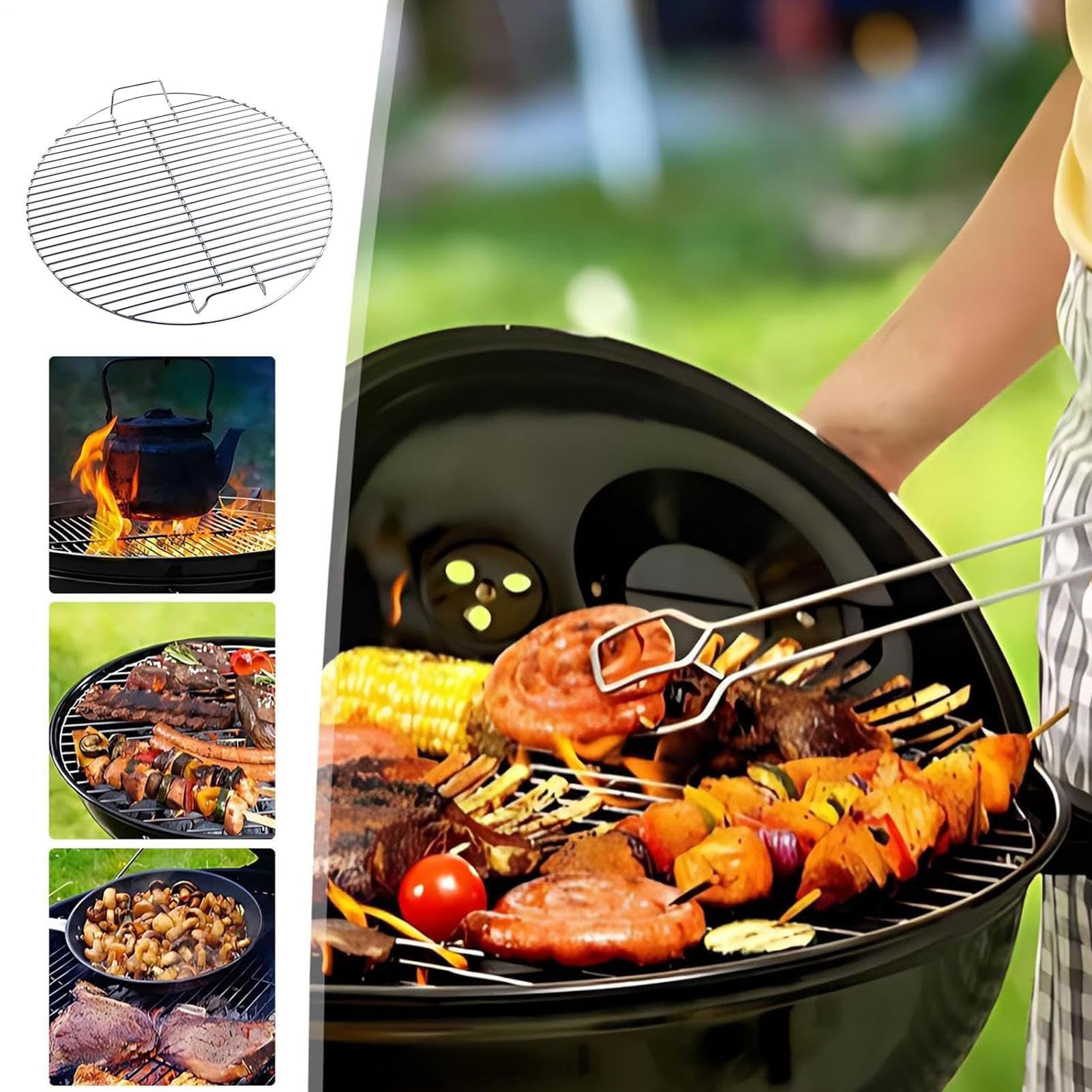 Rejilla para Barbacoa Y Parrilla Acero Inoxidable Multiusos Rejilla para | Malla De Alambre Para Barbacoa Y Asado Para Camping, Aire Libre, Jardín, Patio, Terraza, BBQ, Acero Inoxidable