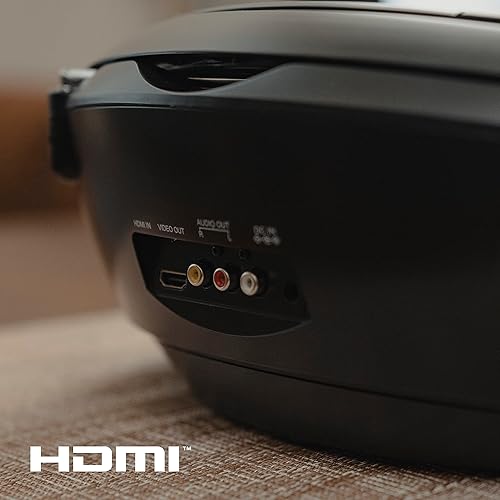 Vista 32 de Aiwa Boombox portátil, sonido cristalino con 3W x 2 altavoces y función de bajos, con una pantalla LCD de 7 pulgadas, conectividad Bluetooth, radio