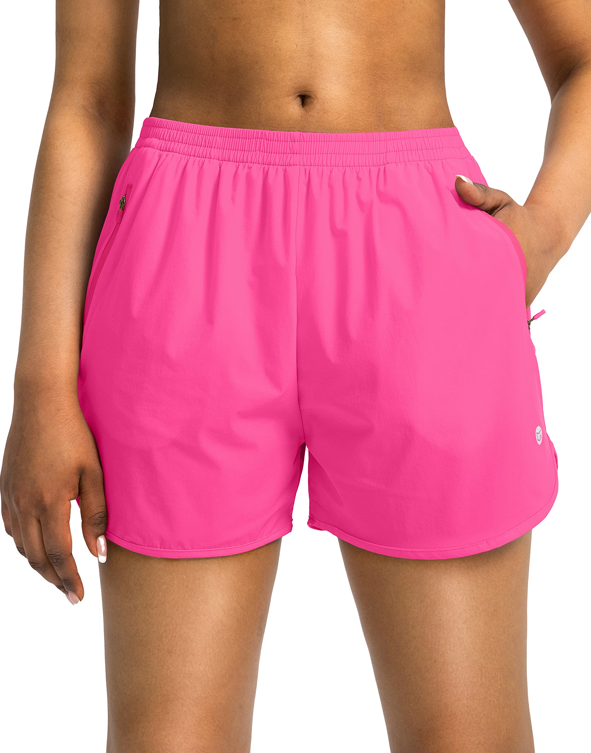 G Gradual Pantalones cortos de correr para mujer con bolsillos con cremallera, secado rápido, atlético, entrenamiento, gimnasio, pantalones cortos de 3 pulgadas para mujer con forro cómodo