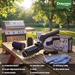 Brosse à grille électrique, sans fil BBQ Nettoyeur de gril pour les aliments brûlés, outil de nettoyage électrique sans brillance sécuritaire pour les grils extérieurs