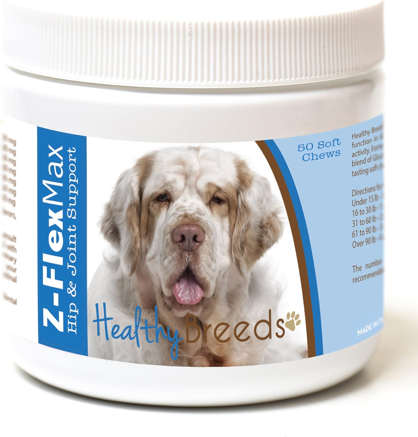 Healthy Breeds Z Flex Max Hip & Joint Supplement Soft Chews for Shetland Sheepdog - OVER 100 BREEDS - Medium & Large Breed Formula - 50 Count