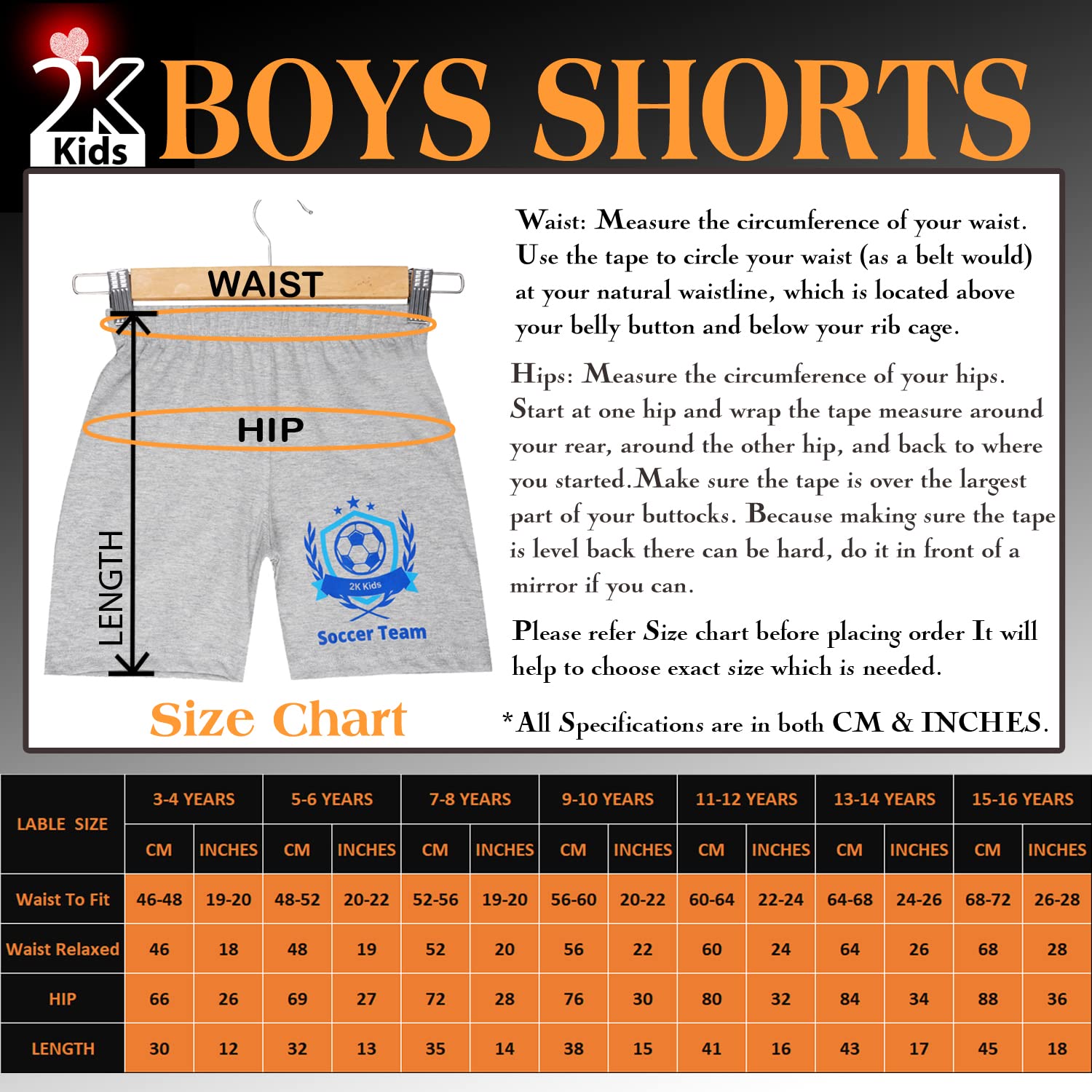 2K Kids Boys Regular Fit Without Pocket Cotton Shorts - Pack of 2 - Image 6 thumbnail