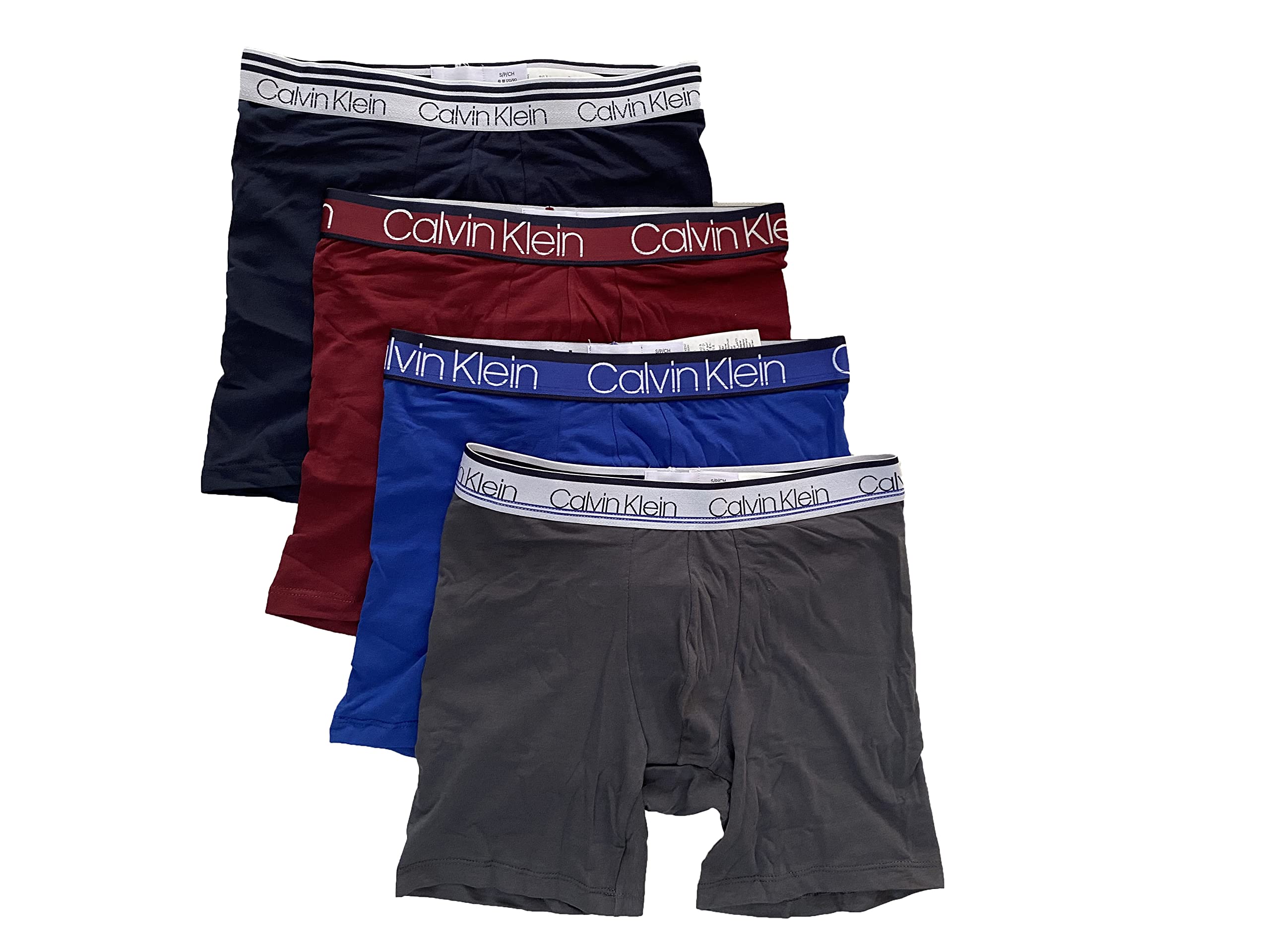 Men`s Variety Waistband Cotton Stretch Boxer Briefs 4 Pack
