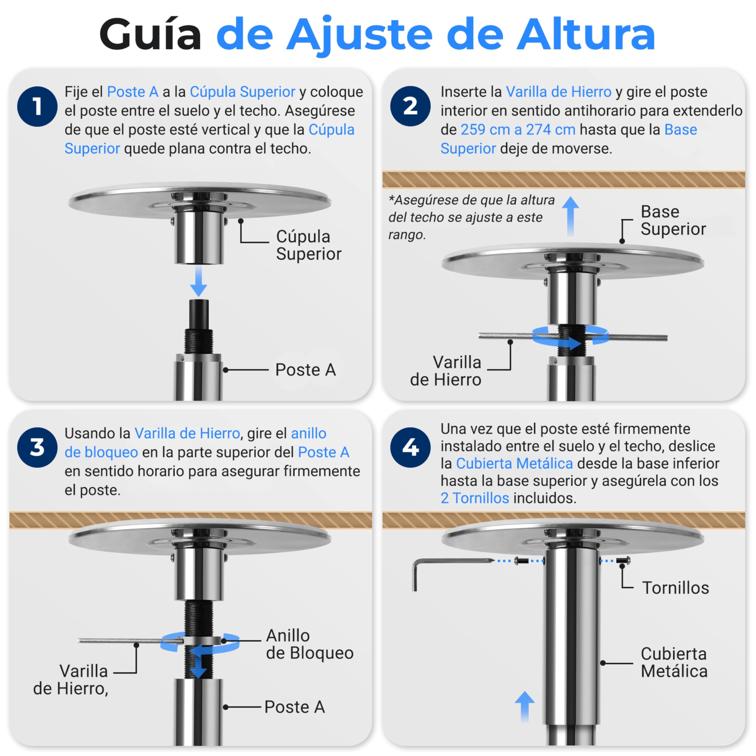 SereneLife barra pole dance, De baile, Plegable, Ejercicio, Para bailarinas, Principiantes, Ejercitadores, Atletas, Gimnasia, Fitness, Profesional, Clubes, Bares, Estudio, 1.21mts x 2