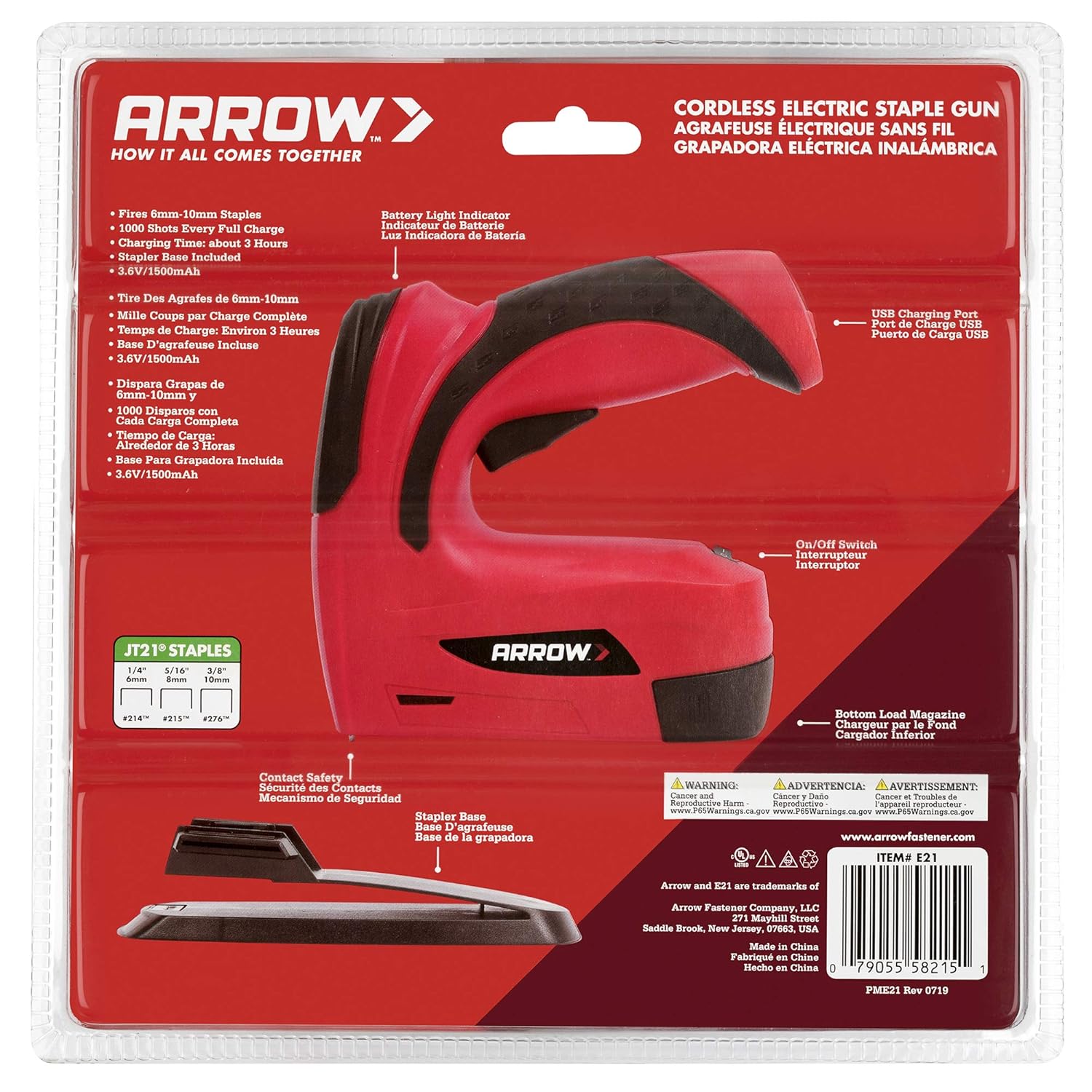 Buy Arrow E21 Cordless Electric Light Duty Staple Gun Online at Lowest