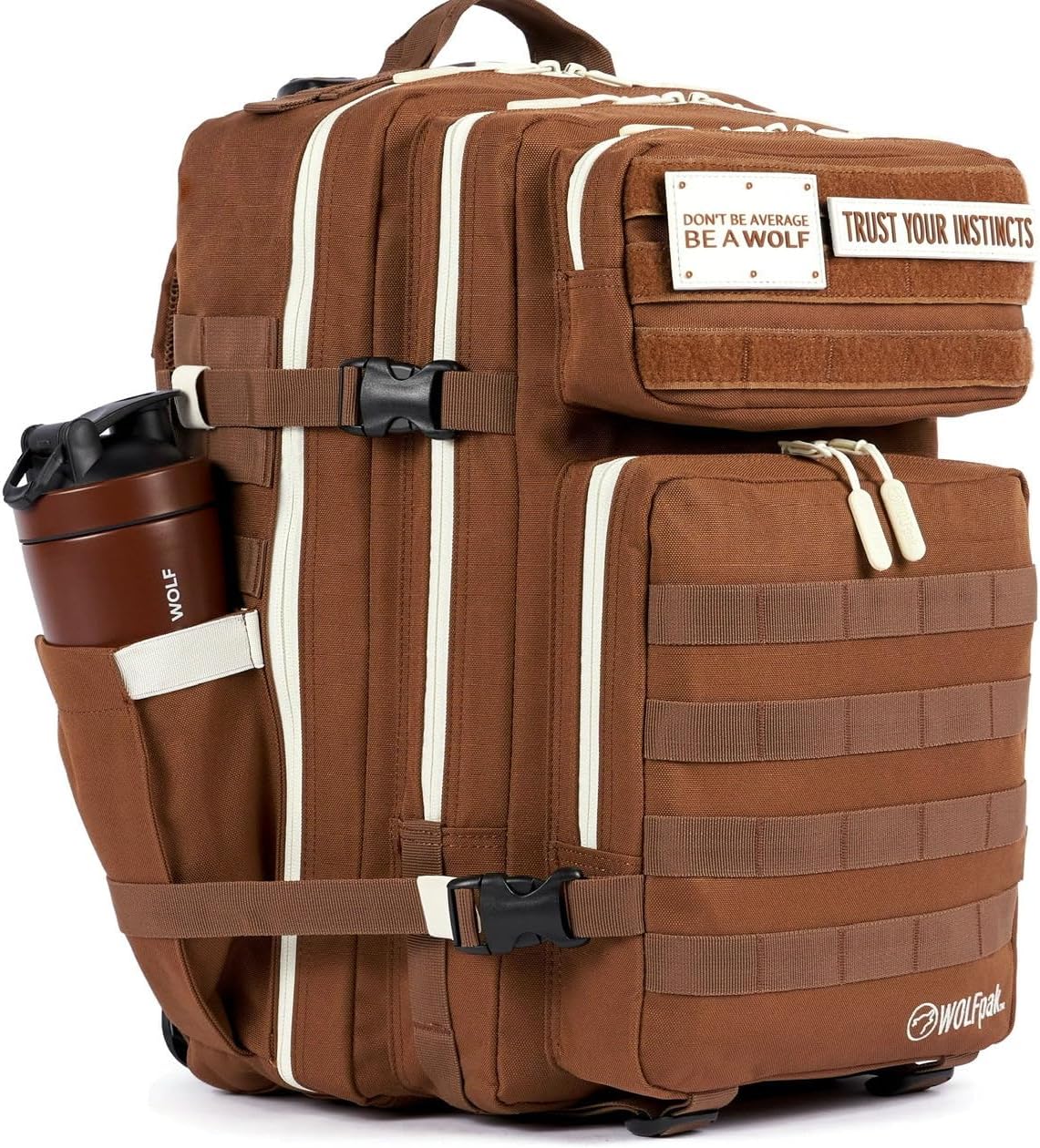 WOLFpak 45L Backpack (Mocha Brown) Camping, Hiking, Gym Backpack