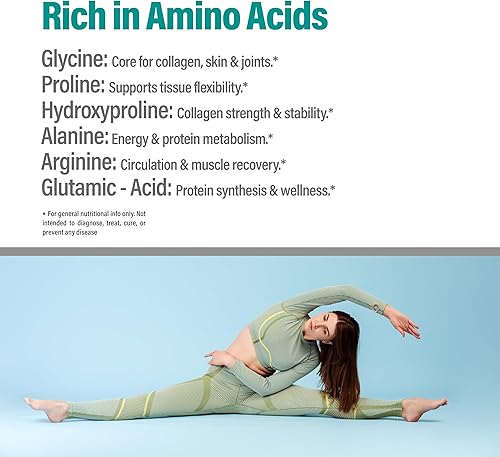 Miniatura 3 de Colágeno marino en polvo de 20 onzas, 66 porciones, péptidos de colágeno hidrolizados, pescado capturado en la naturaleza, sin sabor, fabricado en