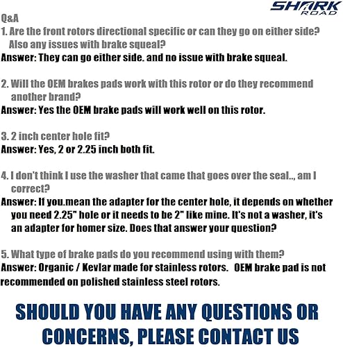 Miniatura 7 de SHARKROAD 1 rotor delantero y 1 rotor trasero de 11.5 pulgadas para Harley Davidson Touring Sportster Softail Dyna Rotor Actualización del sistema