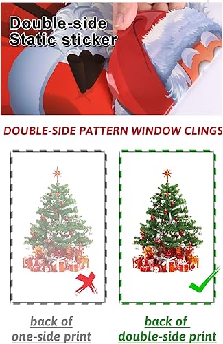 Miniatura 9 de Yusongirl Árbol de Navidad blanco Elk Ventanas Pegatinas Decoración Navidad Decoración Árbol Colgante Estrellas Renos Ventanas Adhesivos PVC