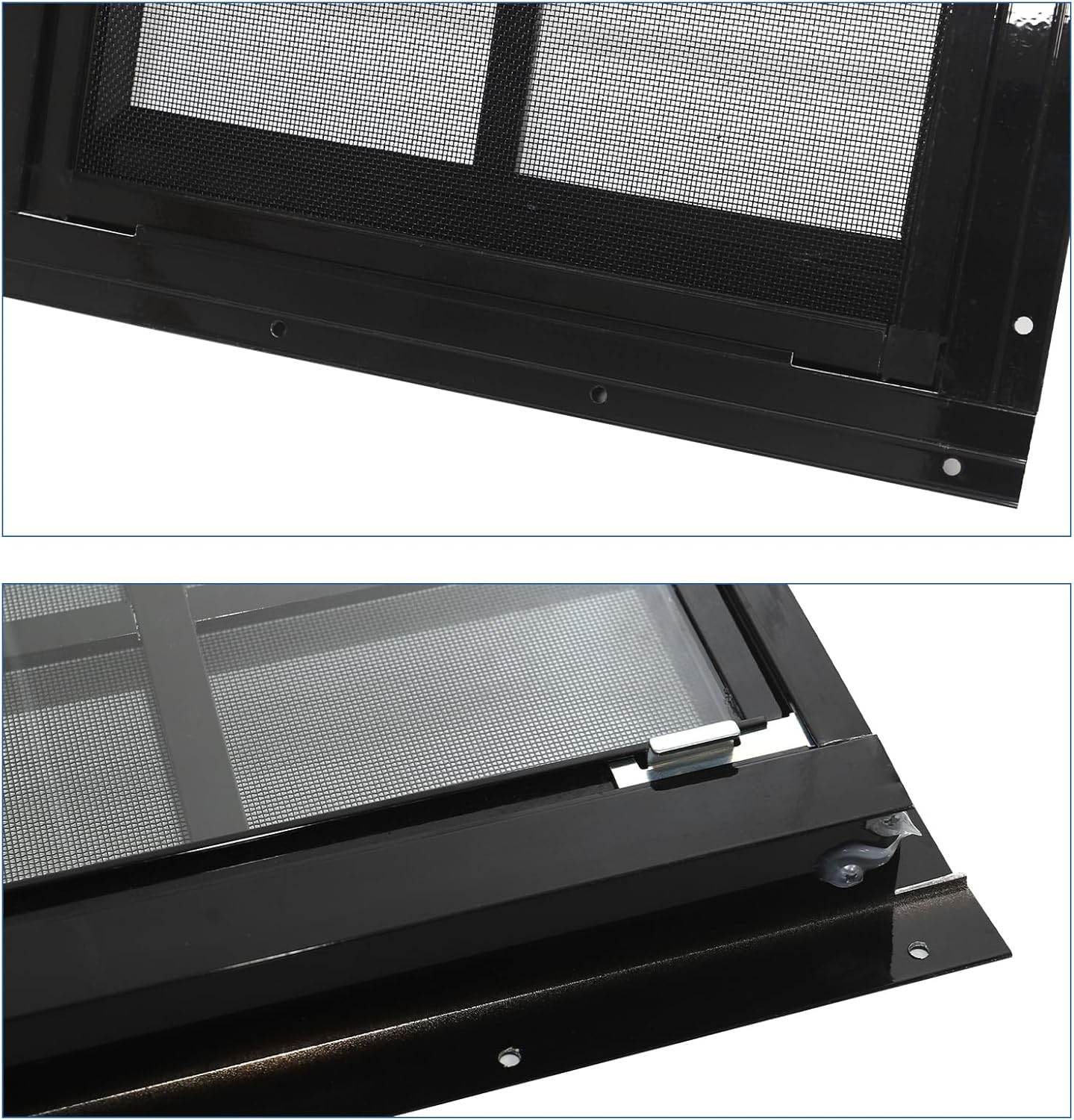 NeatiEase Upgraded Shed Windows 2 Pack, 24 x 36 Windows with Tempered Glass and Stainless Steel Screen for Shed, Chicken Coop, Playhouse, Household, Garage(white) (Little dent)