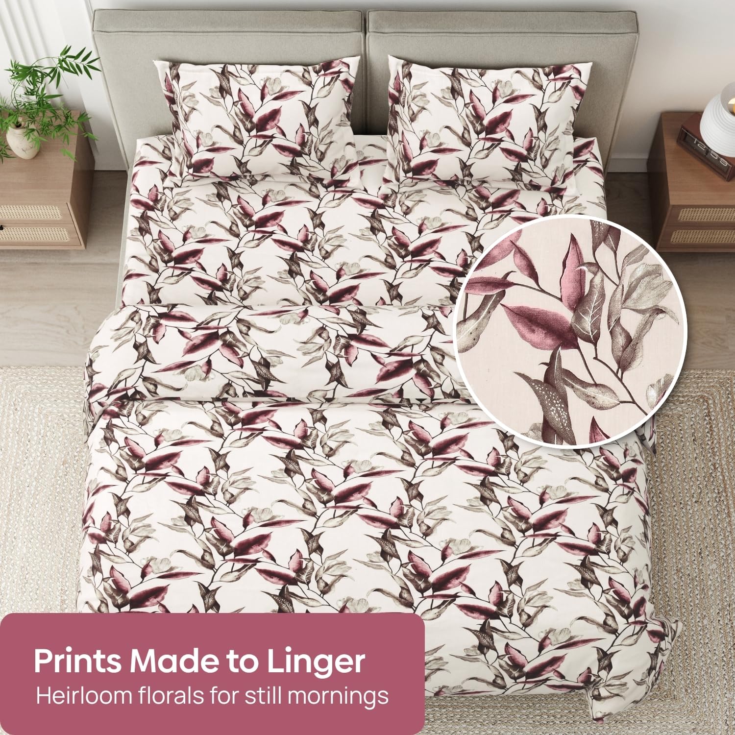 Haus & Kinder Cotton Bedsheet - Queen Size -3