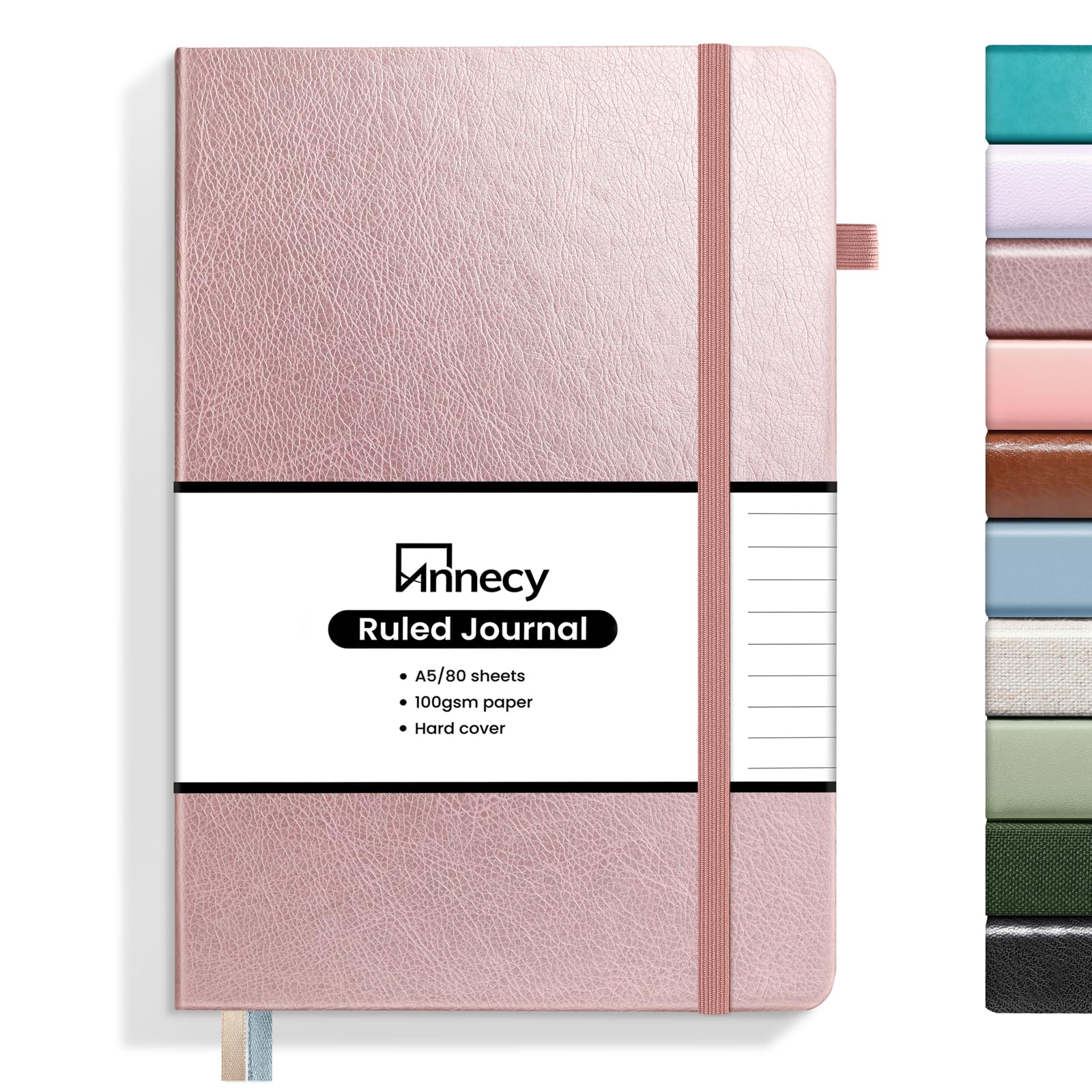 Amazon.com : Annecy Lined Journal Notebook, Hardcover Leather
