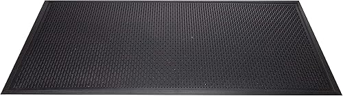 Miniatura 6 de Tapete para piso de hule comercial con raspador estilo laberinto, contra la fatiga, duradero, 3 x 5 pies