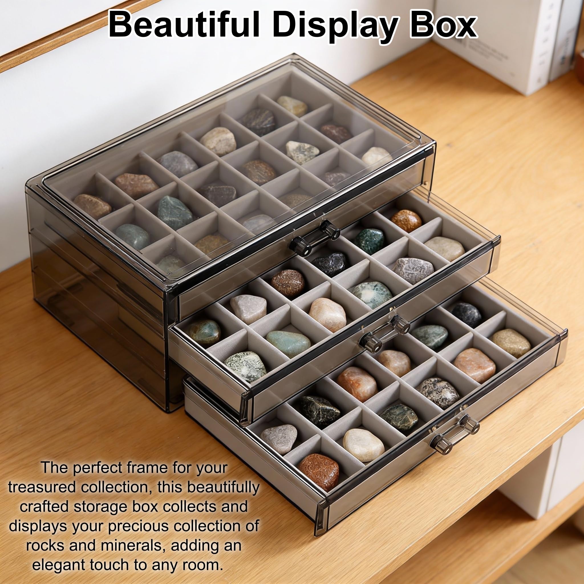 harayaa Scatola organizer per display in acrilico, mensola