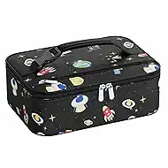 Small Lunch Box Insulated Lunch Bag for Women Men, Bento Kids Lunch Box, Compact Portable Thermal Meal Cooler Bags with Buckle Handle for Work & School, Spaceman 5L