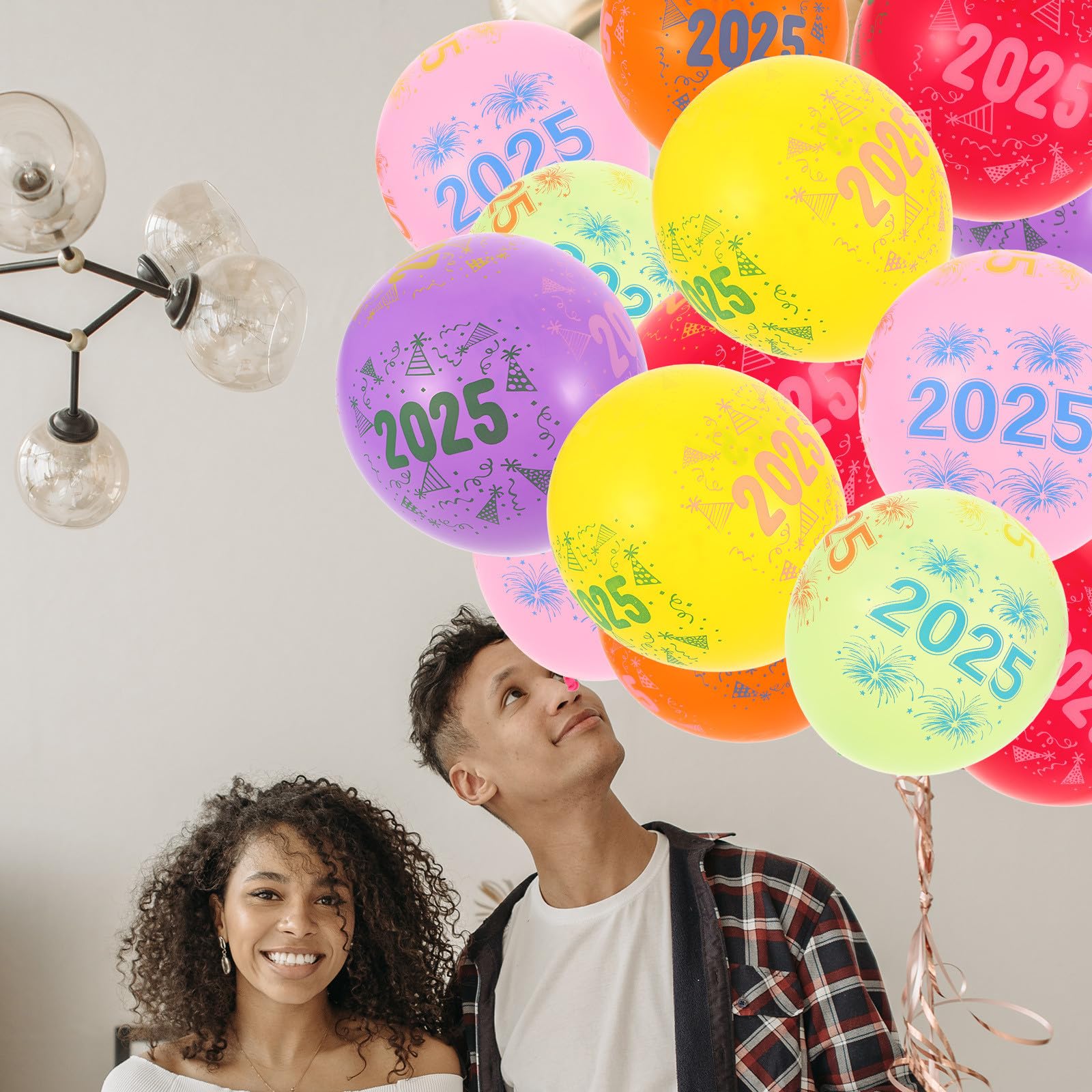 Toyvian 500 Pezzi Palloncini 2025 in Lattice da 12 Pollici per Feste