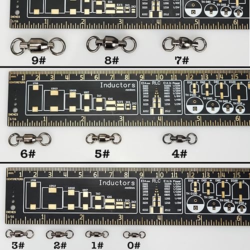 Miniatura 2 de Piscorush 30pcs Ball Bearing Swivels Copper Swivels Barrel Swivels Stainless Split Ring High Strength Saltwater Fishing Swivels Hooks Connectors