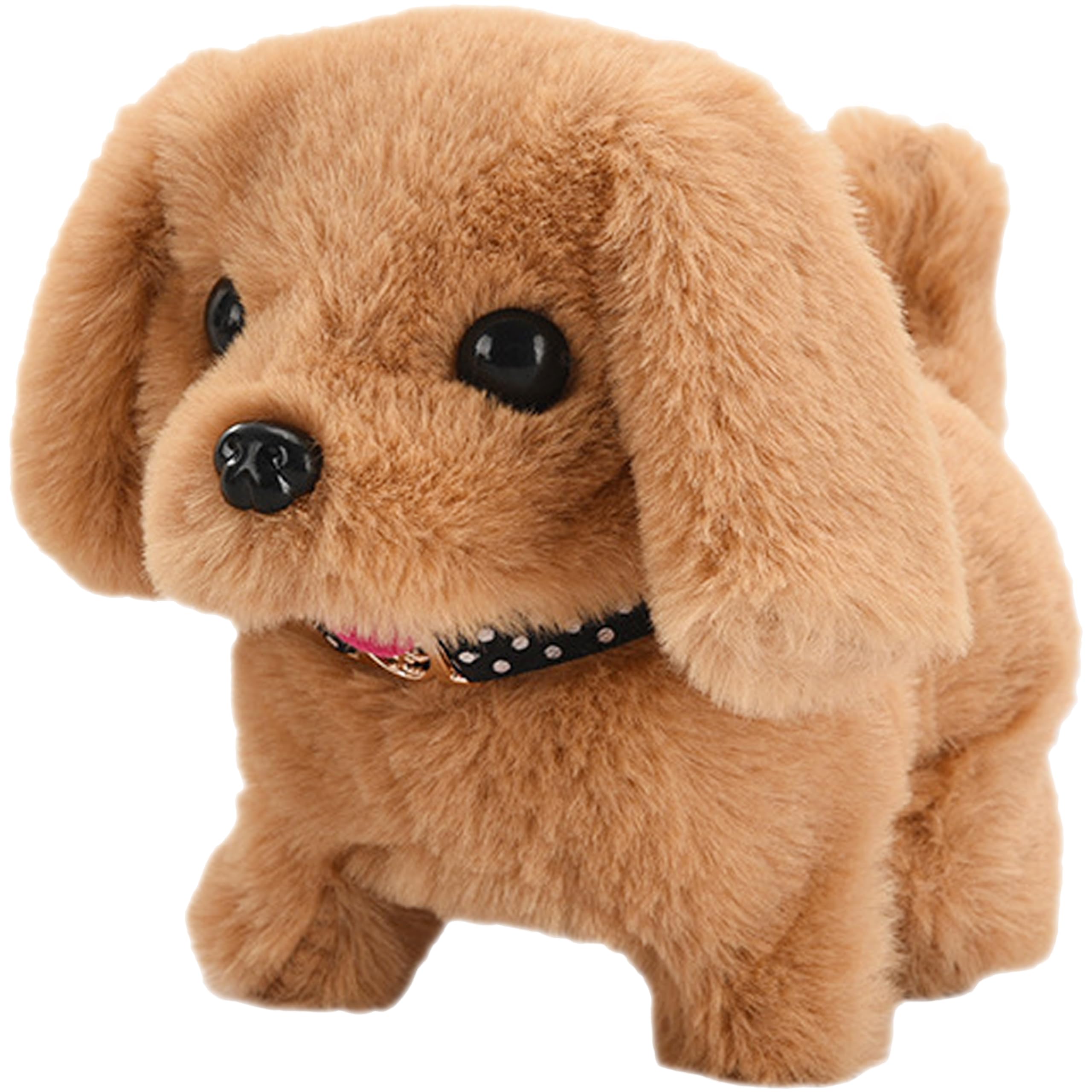 A-SZCXTOP Electronic Puppy Plush Dog Toys,Realistic Fun Interactive Pet Toys for Toddlers Kids,Walking,Barking,Tail Wagging (Labrador-Yellow)