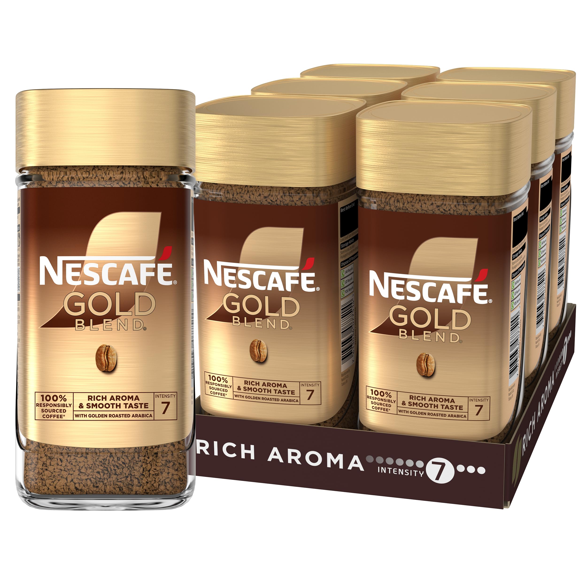 NESCAFÉ Gold Blend Instant Coffee, Premium Instant Coffee, Rich Aroma and Smooth Taste , 200g (Pack of 1)