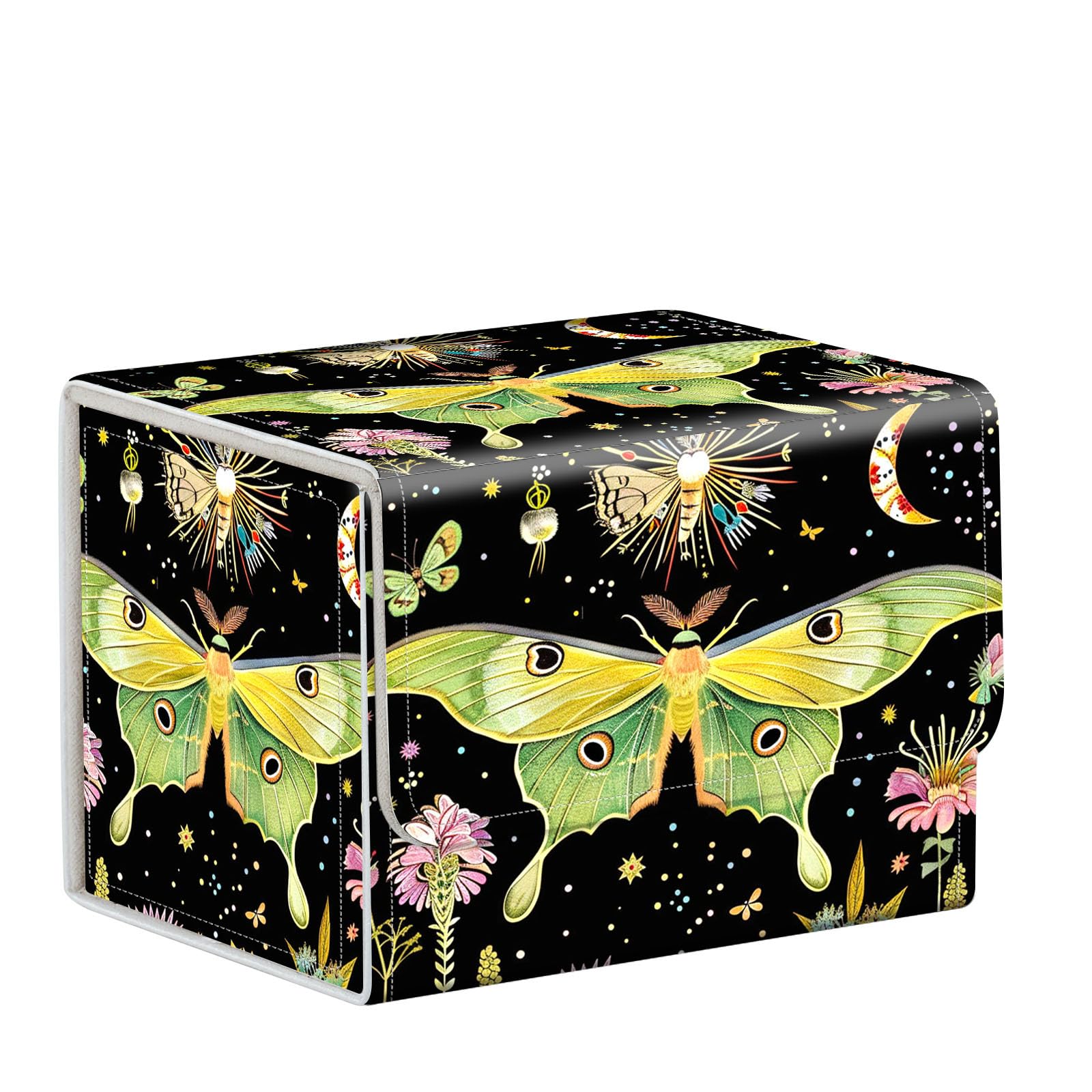 ETLKJVBL for MTG Card Storage Solution, Butterfly in Flowers for MTG Card Box and Commander Decks, High Capacity Anime Card Sleeves for Mtg Deck Box, Designed Specifically for Mtg Players — image 1