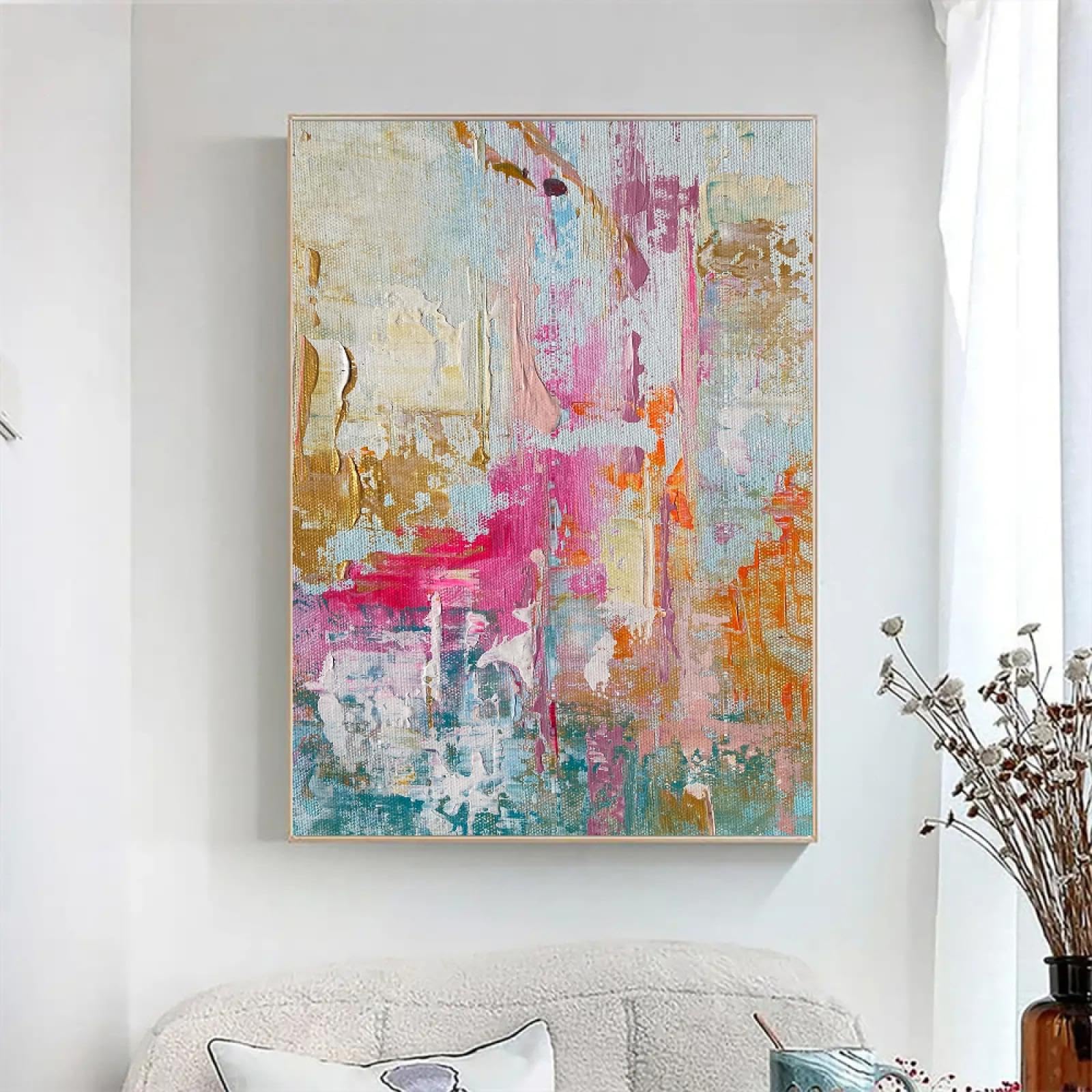 Leinwandbild Bunt Modern Kunstdruck 200x100 cm Küchebilder Abstrakt Panorama Bilder XXL Canvas Leinwand Bilder Groß Wandbilder Kunstdruck Wanddeko Bild auf Leinwand Ungerahmt