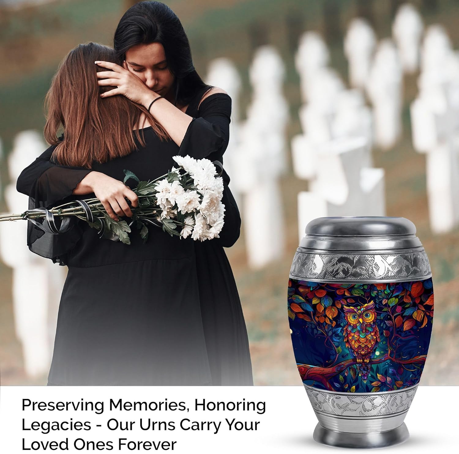Owl Urns for Human Ashes - Keepsake Urn - Decorative Urns - (3 inch Pack of 1)