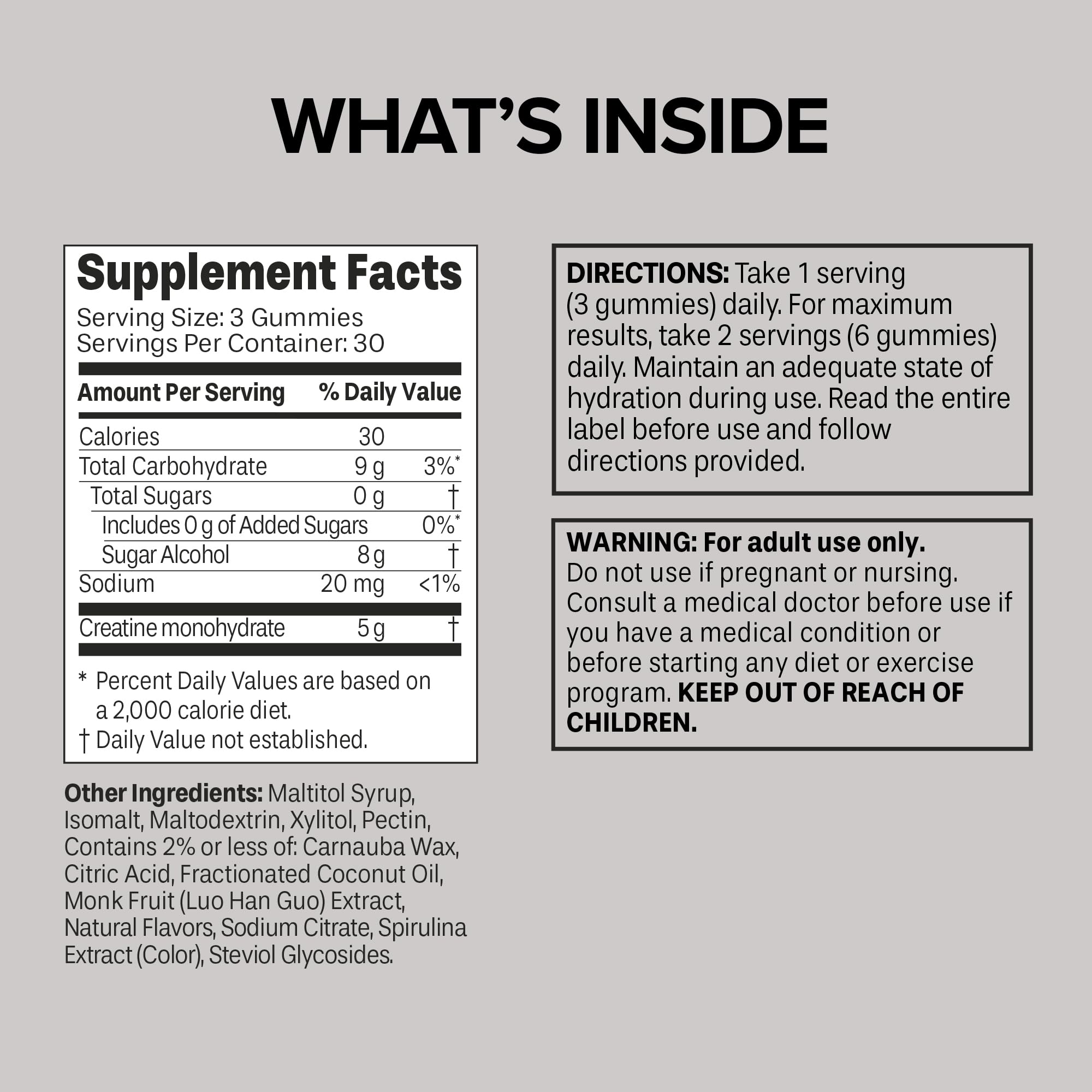 Six Star Sugar-Free Creatine Gummies for Men & Women - Blue Raspberry — Amazon image 4