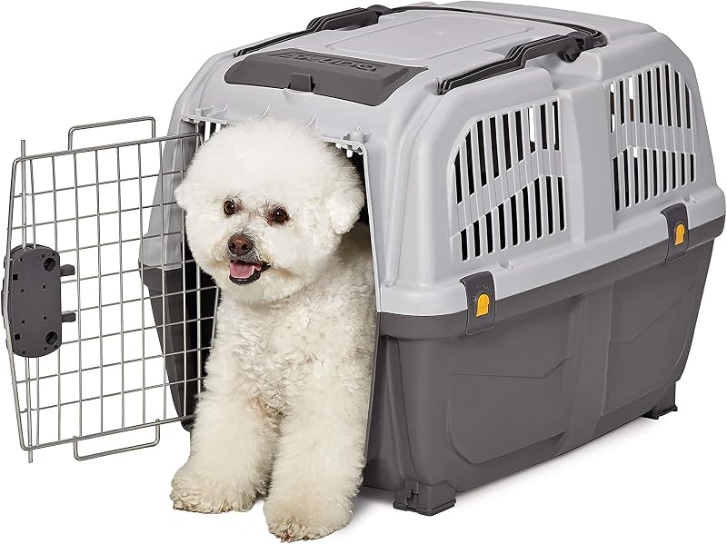 Caixa de Transporte Rígida para Cães e Gatos Skudo MidWest Homes for Pets Cinza 79,7 x 58,8 x 38,1 cm