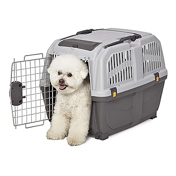 MidWest Homes for Pets Skudo Plastic Carrier, 27-Inch Ideal for Small / Medium Dog Breeds with an Adult Weight of 26-35 Pounds