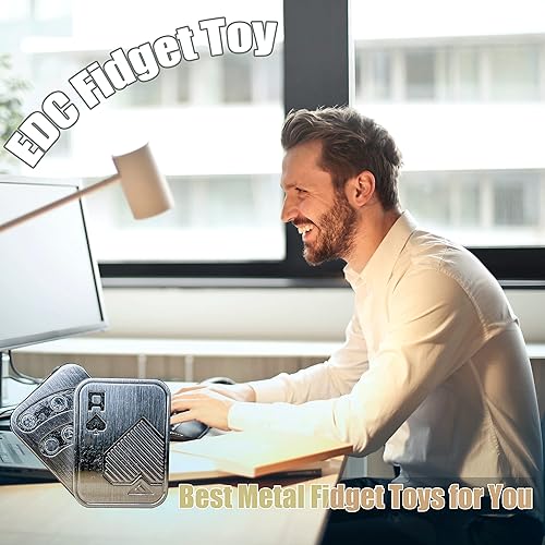 Miniatura 4 de VYWmna Nuevo póquer de metal de descompresión, juguete giratorio de mano para la oficina, juguetes sensoriales para aliviar la ansiedad y el estrés,