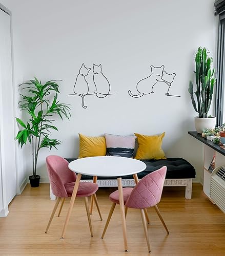 Miniatura 6 de Matani Decoración de pared de gatos de metal  Arte de pared de gato  Arte de pared de metal  (Heart)