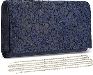 Floral Lace Evening Clutch Purse for Weddings and Proms