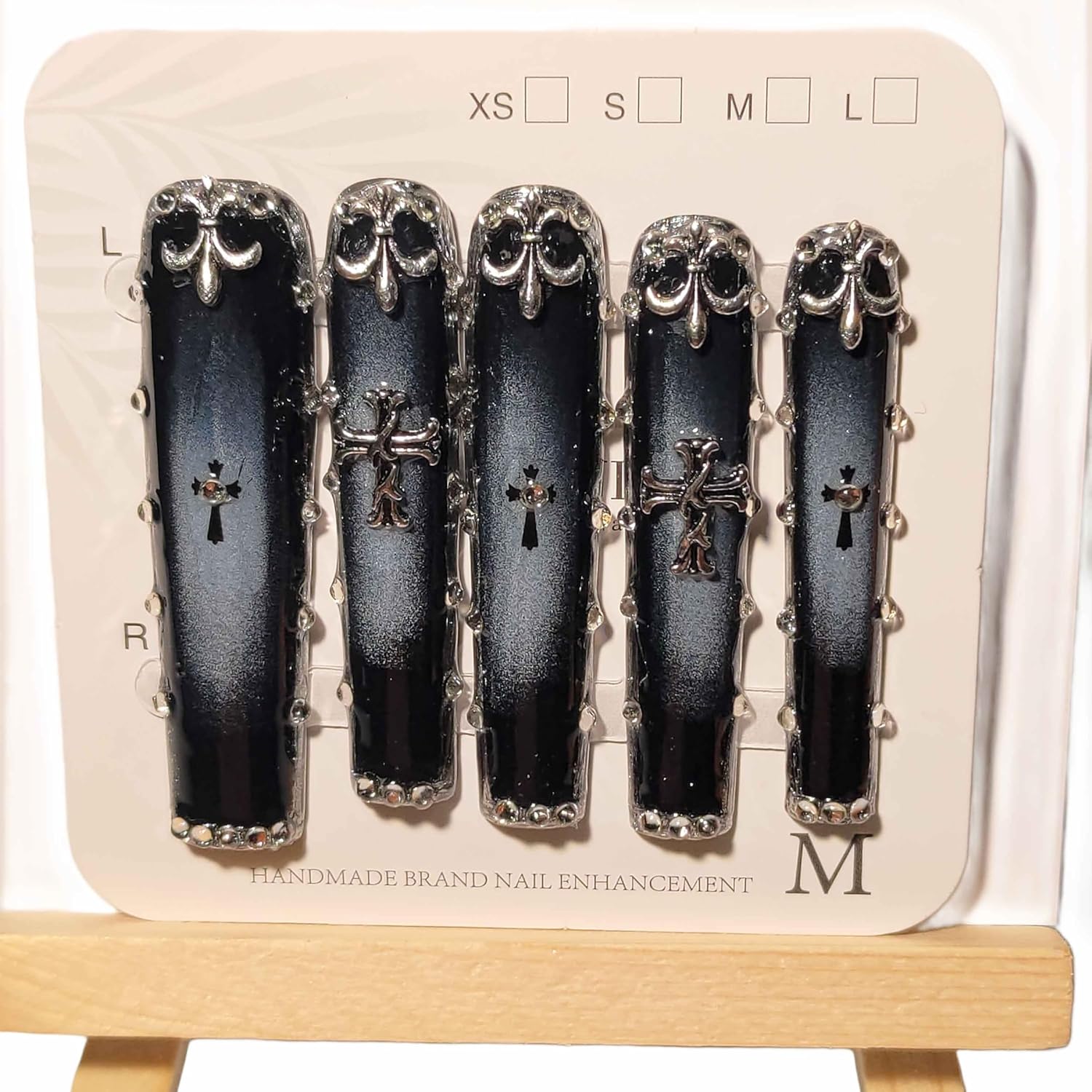 Handmade Extra Long Handmade Extra Long Press On Nails Square，10pcs 3d Handmade Press On Nails With Halloween Style Designs Suitable For Weddings, Parties, Festivals For Girls And Women