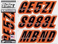 Vista 21 de Stiffie Techtron Vino/Negro 7,6 cm Adhesivos para Registro de Barcos y Motos Acuáticas • Pegatinas de Números y Letras