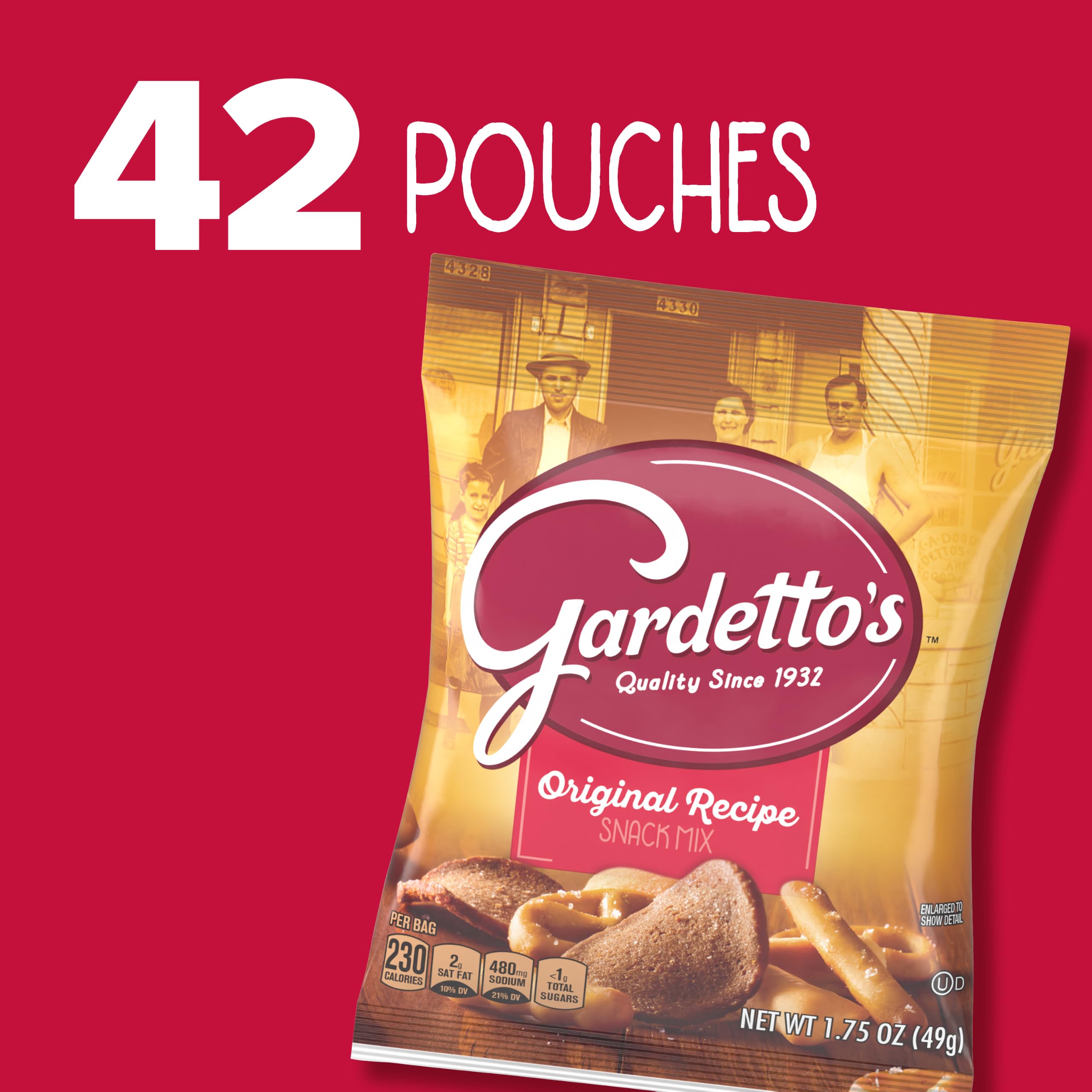 Gardetto's Snack-Party-Mix, Originalrezept, Einzelportionsbeutel, 42 Stück