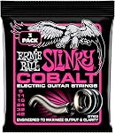 Ernie Ball Super Slinky Cobalt Electric Guitar Strings 3-pack, 9-42 Gauge (P03723)