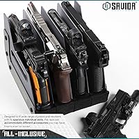 Vista 3 de Savior Equipment - Exhibidor para pistola, revólver, arma de fuego, para 4 a 8 de la mayoría de pistolas de cañón largo, espuma acolchada