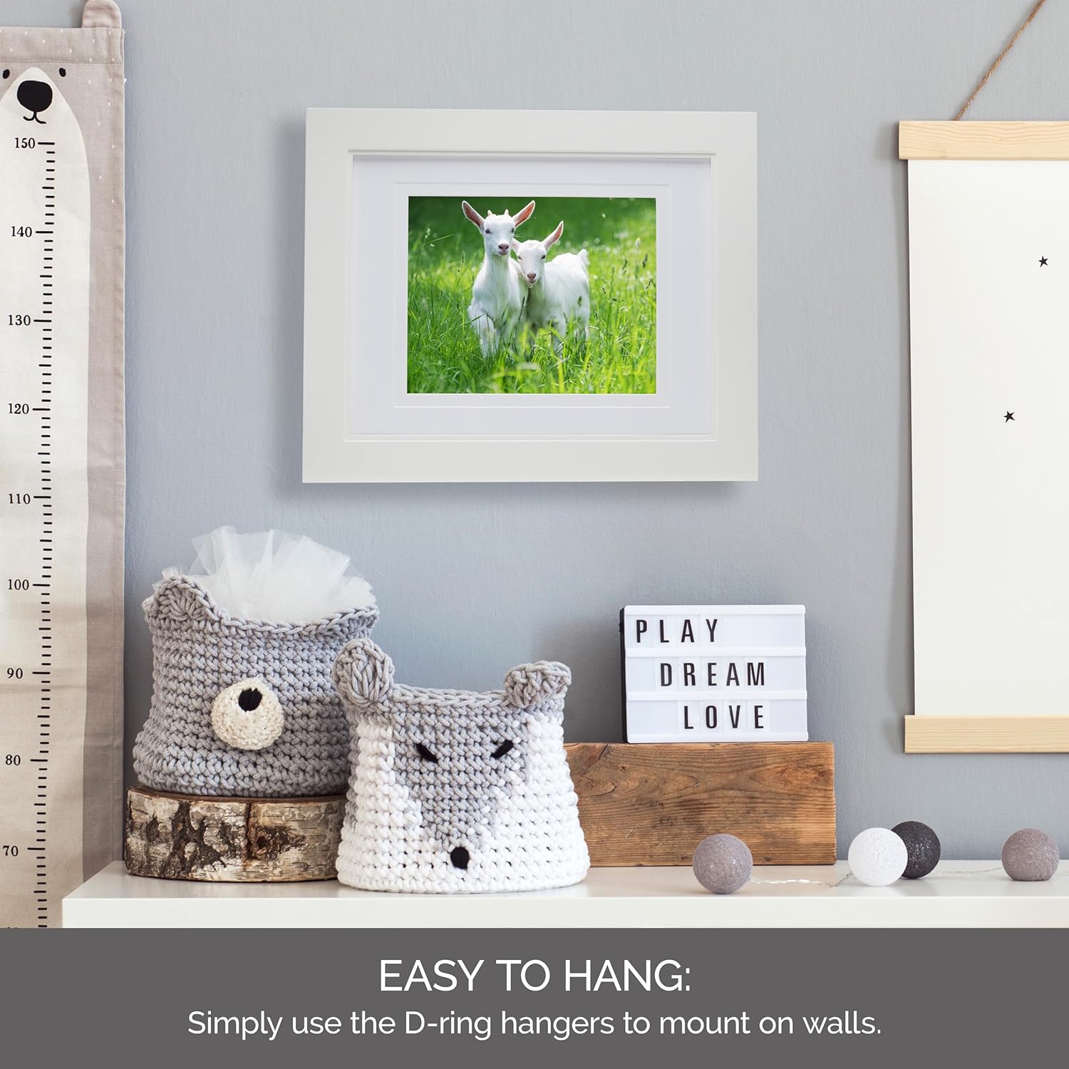 Mikasa Glossy White Gallery Wall Frame 16x20 Matted to 8x10, 18.82x0.87x22.76