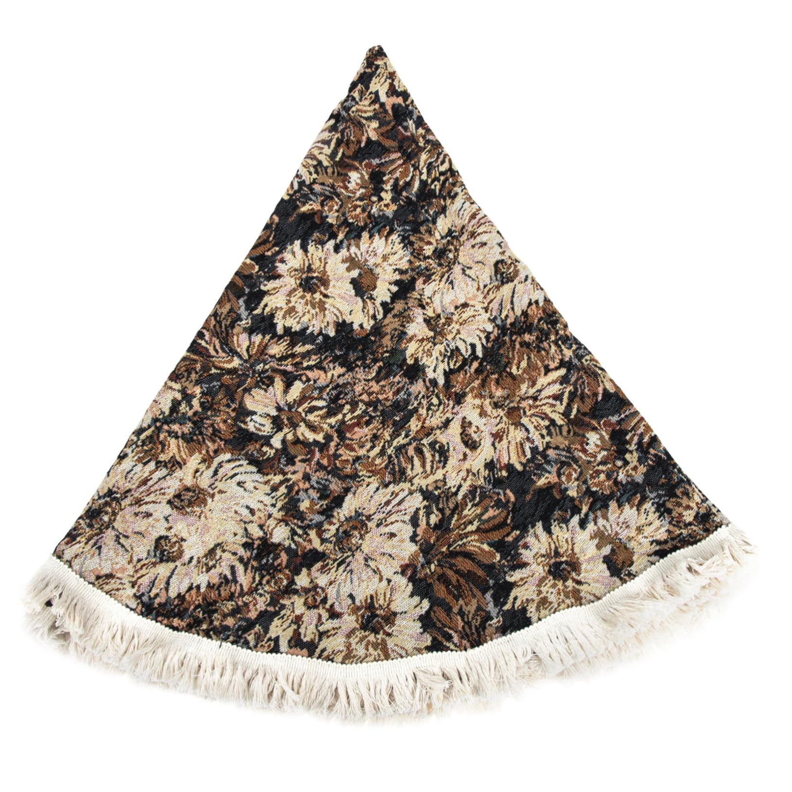 Couverture de table ronde style rétro avec motif imprimé élégant pour banquet