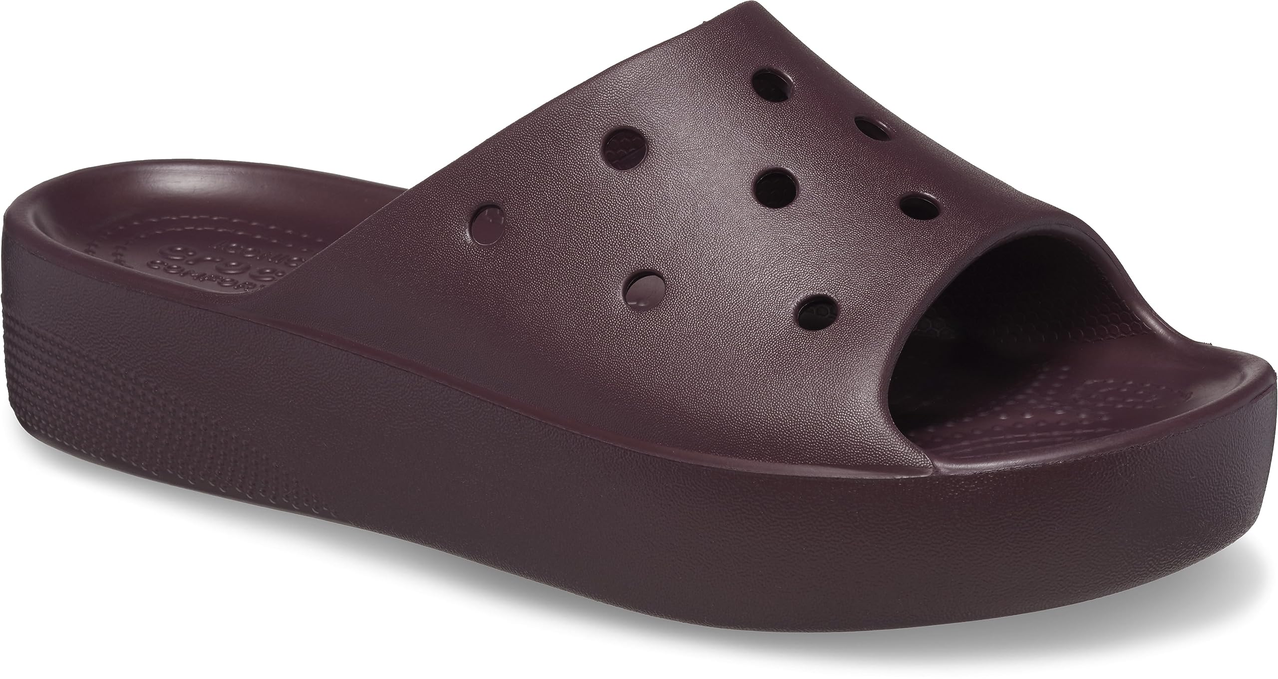 Crocs Women's Classic Platform Slide, Dark Cherry, 8 UK Women