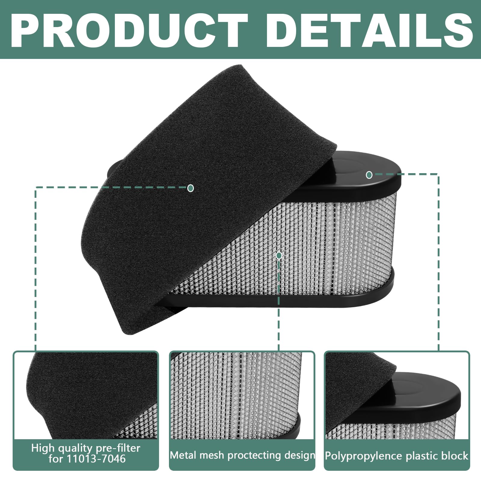 Amazon.com: 5 Pack 11013-0752 Air Filter Compatible with Kawasaki