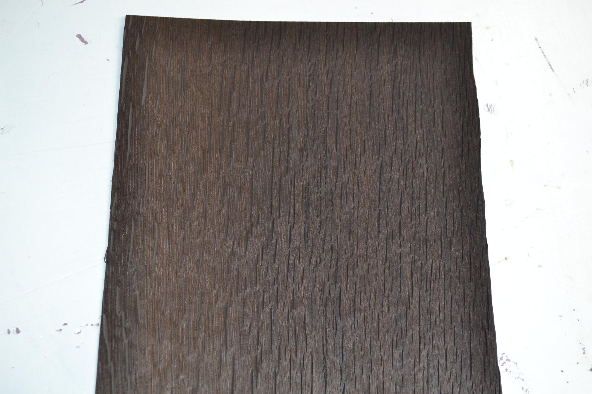 Fumed Oak Raw Wood Veneer Sheet 8 x 44 inches 1/42nd Thick 3 PCs