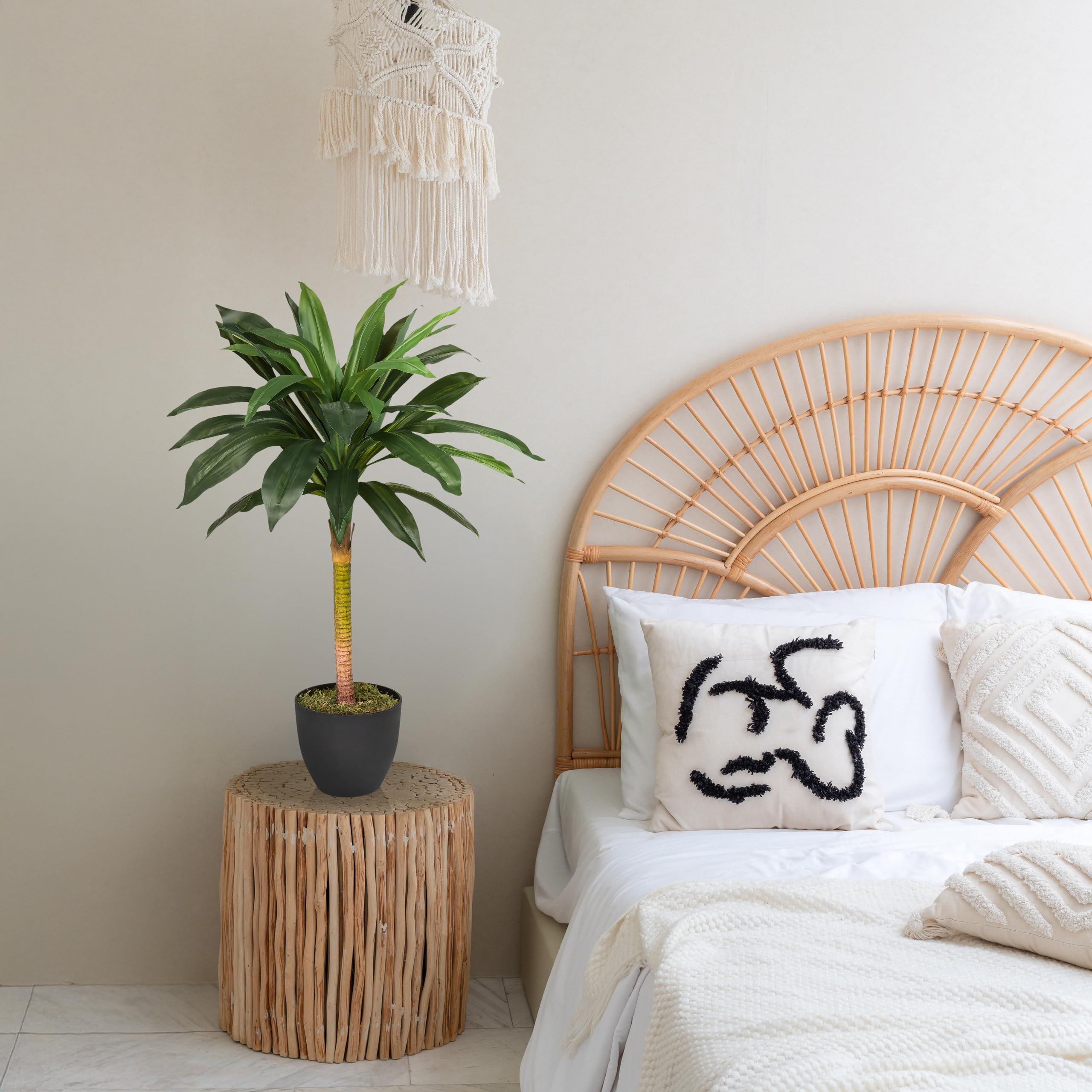 Amazon.de: hjh OFFICE Kunstpalme 85cm Dracaena I Knstlicher Drachenbaum  Kunstpflanze, Deko Palme fr Bro Wohnzimmer